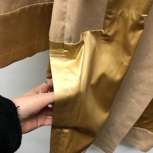 Dries Van Noten Long Jacket Silk Cotton Golden Color Size M - Picture 7 of 10